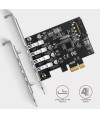 Adapter wewnętrzny Axagon PCEU-43RS PCIe - 4x USB 3.2 Gen 1