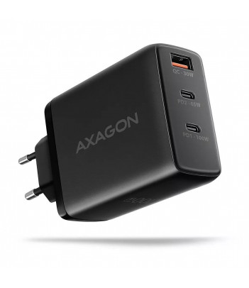 Ładowarka sieciowa GaN Axagon ACU-DPQ100 1xUSB-A + 2x USB-C 100W czarna