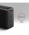 Ładowarka sieciowa GaN Axagon ACU-DPQ100 1xUSB-A + 2x USB-C 100W czarna