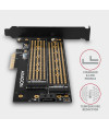 Adapter wewnętrzny Axagon PCIe x4 do M.2 PCI-Express + M.2 SATA + SATA