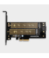 Adapter wewnętrzny Axagon PCIe x4 do M.2 PCI-Express + M.2 SATA + SATA