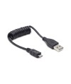 Kabel micro USB-USB 2.0, spirala Gembird AM-BM (0,2-0,6 m)